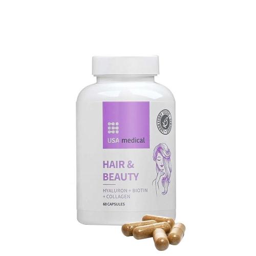 USA medical Hair&Beauty - Hajvitamin Kapszula Hialuronnal, Kollagénnel és Biotinnal (60 Kapszula)