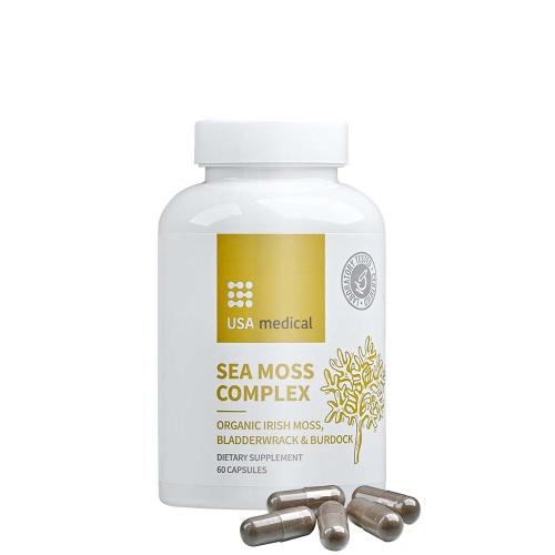 USA medical Sea Moss Complex - Organikus Moszatok Bojtorjángyökérrel és BioPerine®-nel  (60 Kapszula)