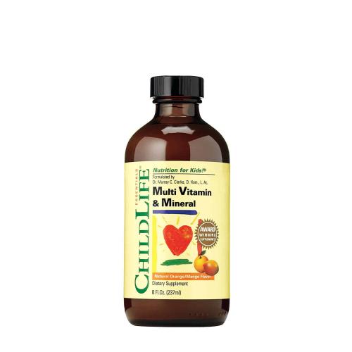 ChildLife Children’s Multi Vitamin & Mineral - Multivitamin gyerekeknek (237 ml, Narancs Mangó)
