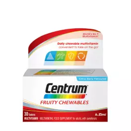   Centrum Fruity Chewables - Gyümölcs ízű rágótabletta (30 Tabletta)