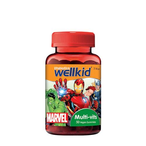 Vitabiotics Wellkid Marvel Multi-vits - Multivitamin Gumicukor Gyerekeknek (50 Gumicukor, Eper)
