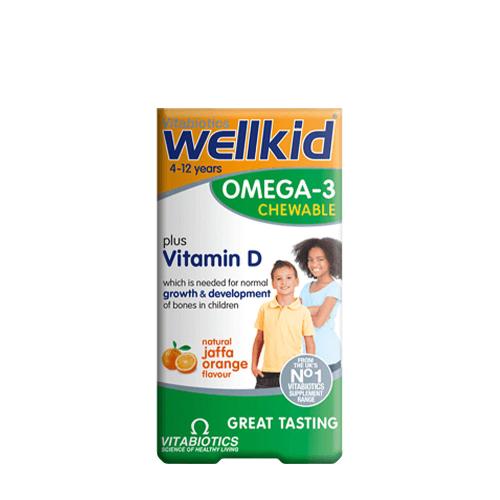 Vitabiotics Wellkid Omega-3 Chewable (60 Kapszula, Narancs)