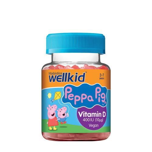 Vitabiotics Wellkid Peppa Pig Vitamin D 400 IU  (30 Gumicukor, Eper)