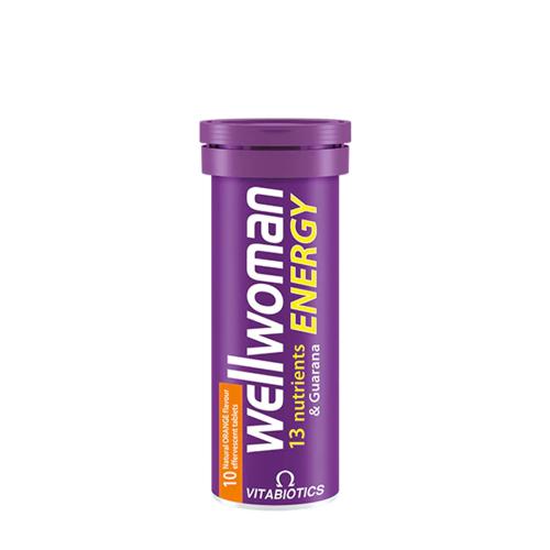 Vitabiotics Wellwoman Energy - Pezsgőtabletta nőknek (10 Pezsgőtabletta, Narancs)