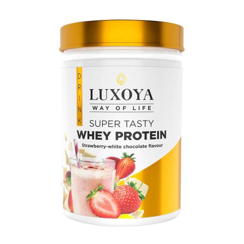 Luxoya Whey Protein - Prémium fehérje italpor - PET (450 g, Epres Fehér Csokoládé)