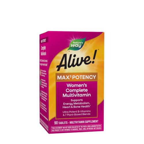 Natures Way Alive!® Max3 Potency Women’s Multivitamin (90 Tabletta)