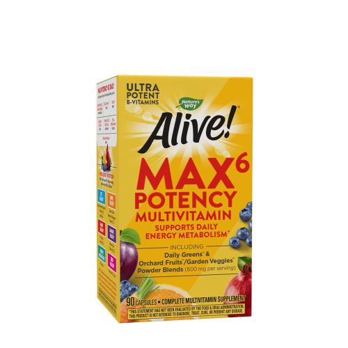 Natures Way Alive!® Max6 Max Potency Daily Multivitamin (90 Kapszula)