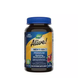   Nature's Way Alive!® Premium Men’s 50+ Gummy Multivitamin (75 Gumicukor, Cseresznye, Narancs & Szőlő)