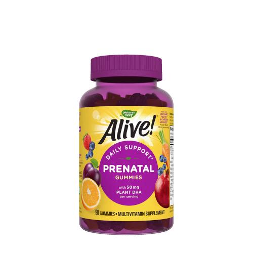 Natures Way Alive!® Daily Support Prenatal Gummy Multivitamin  (90 Gumicukor, Narancsos Málnás Limonádé)