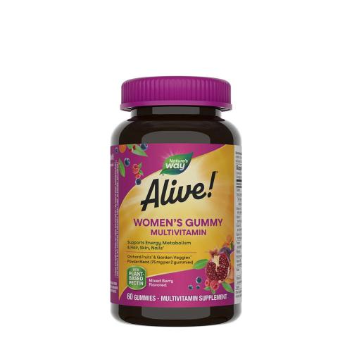 Natures Way Alive!® Women’s Gummy Multivitamin (60 Gumicukor, Erdei Bogyó Mix)