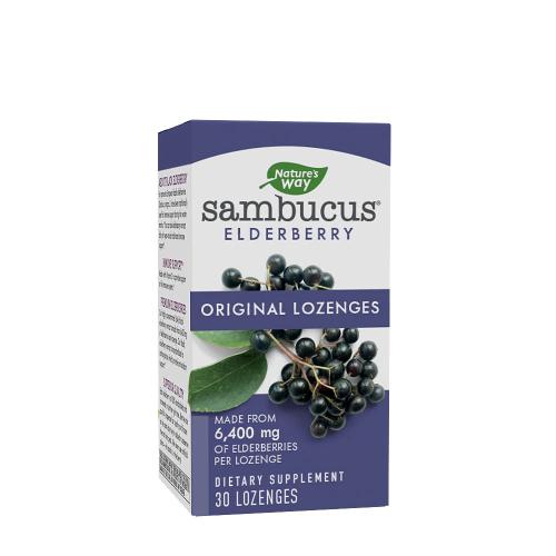 Natures Way Sambucus Original Lozenges - Bodza Szopogató Tabletta (30 Szopogató Tabletta, Bodza)