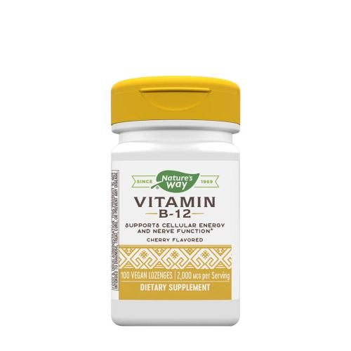 Natures Way Vitamin B12 (100 Szopogató Tabletta, Cseresznye)