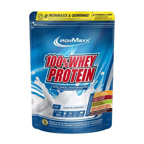 Ironmaxx 100% Whey Protein (500 g, Cseresznyés Joghurt)