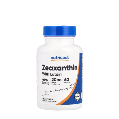 Nutricost Zeaxanthin (with Lutein)  (60 Lágykapszula)