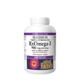   Natural Factors RxOmega-3 with Vitamin D3 Maximum Triple Strength 900 mg (150 Lágykapszula)