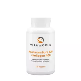 Vitaworld Hialuronsav 100 + Kollagén 400 (120 Kapszula)