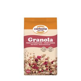   Cerbona Piros Gyümölcsös-Fehércsokoládés Granola (450 g)