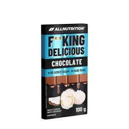   ALLNUTRITION Fitking Delicious Kókusszal (100 g, Tejcsokoládé kókusszal)