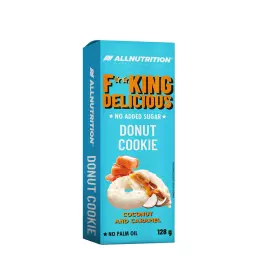   ALLNUTRITION Fitking Delicious Donut Cookie - Fánk-típusú Keksz (128 g, Kókusz és karamell)