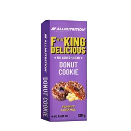   ALLNUTRITION Fitking Delicious Donut Cookie - Fánk-típusú Keksz (128 g, Mogyorós Karamell)