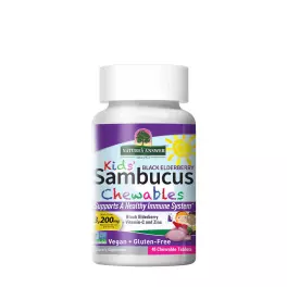   Nature's Answer Kids Sambucus Chewables -  Fekete Bodza Rágótabletta Gyerekeknek (45 Rágótabletta)