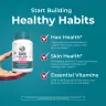 MaryRuth's Organic Hair, Skin, & Nails Gummies - Bio Haj Bőr és Köröm Gumicukor (60 Gumicukor, Eper)
